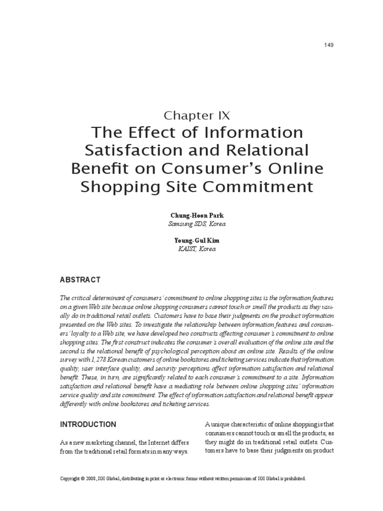 Effect of online shopping on the consumer online shopping articles